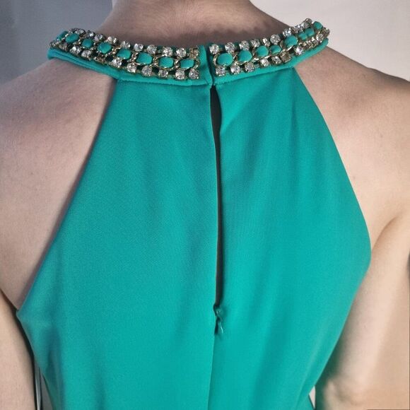 Laundry by Shelli Segal Beaded Green Cocktail Dress - Size 6 - Picture 4 of 9